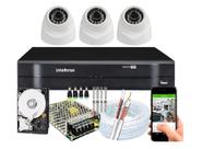 Kit 3 Câmeras de Segurança Dome 720p dvr Intelbras C/Hd 1 TB