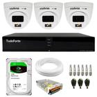 Kit 3 Câmeras Intelbras VHD 1220 D G7 Full Color Full HD Visão Noturna 20m + Dvr Tudo Forte TFHDX 3304 4 Canais Com App Xmeye + HD 2TB BarraCuda