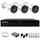 Kit 3 Câmeras Intelbras VHD 3230 B G7 Bullet Full HD 1080p Multi HD IP67 + Dvr Tudo Forte TFHDX 3304 4 Canais Com App Xmeye