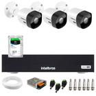 Kit 3 Câmeras Intelbras VHD 3530 B 5MP HDCVI Bullet Visão Noturna 30m IP67 + DVR Intelbras MHDX 3004-C 4 Canais + HD SkyHawk 1TB