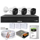 Kit 3 Cameras Segurança Intelbras Full Color vhd 1120b Dvr 4ch Full C/ hd 1TB