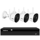 Kit 3 Câmeras WiFi Sem Fio Visão Noturna 30m Intelbras iM5 SC Full HD 1080p Com Microfone + NVR Gravador 1404 4 Canais Intelbras