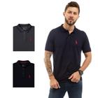 Kit 3 Camisa Gola Polo Masculina Piquet Casual Conforto Reta