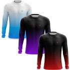 Kit 3 Camisa Manga Comprida Masculina Treino Camiseta Proteção UV Bike Corrida Treino Caminhada