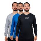 Kit 3 Camisa Manga Longa Masculina Frio Inverno Para Sair