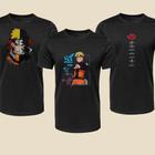 Kit 3 Camisas Anime Naruto Shippuden 100% Algodão - Cold Life