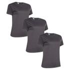 Kit 3 Camiseta Feminina Dry Fit Academia Fitness Esportiva