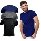 Kit 3 Camiseta Masculina Dry Fit Academia Esportes Slim Fit