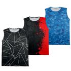 Kit 3 Camiseta Regata Masculina Slim Tecido Leve Corrida Atividades Fitness Dry