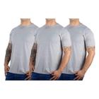 Kit 3 Camisetas Básicas Masculina Algodão Premium Slim Fit