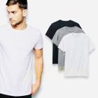 Kit 3 Camisetas Básicas Masculina Casual Algodão Neutras 74