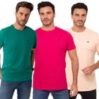 Kit 3 Camisetas Casual Masculino Algodão Premium