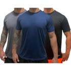 Kit 3 Camisetas Dry Fit Lisa Masculina Esporte Casual Caimento perfeito - TRV Diversas Cores