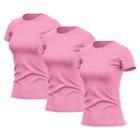 Kit 3 Camisetas Feminina Dry Fit Básica Lisa Proteção Solar UV Térmica Blusa Academia Esporte Camisa - Diva Outlet