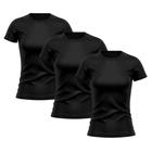 Kit 3 Camisetas Feminina Dry Fit Proteção Solar UV Básica Lisa Treino Academia Passeio Fitness Ciclismo Camisa