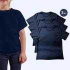 Kit 3 Camisetas Infantil Lisa Basica Macia Confortavel Escolar