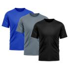 Kit 3 Camisetas Masculina Dry Fit Proteção Solar UV Básica Lisa Treino Academia Passeio Fitness Ciclismo Camisa