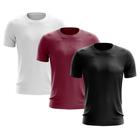 Kit 3 Camisetas Masculina Manga Curta Dry Básica Lisa Proteção Solar UV Térmica Blusa Academia