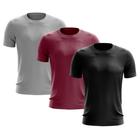 Kit 3 Camisetas Masculina Manga Curta Dry Básica Lisa Proteção Solar UV Térmica Blusa Academia