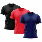 Kit 3 Camisetas Masculina Manga Curta Dry Básica Lisa Proteção Solar UV Térmica Blusa Academia