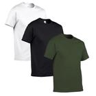 Kit 3 Camisetas Masculina Plus Size Lisa Algodão 30.1 Basica