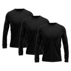 Kit 3 Camisetas Masculina Proteção UV Solar Camisa Térmica Dry Fit Praia Ciclismo Bike Esporte