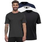 Kit 3 Camisetas Masculinas Básica Lisa 100% Algodão Gola Redonda Manga Curta