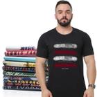 Kit 3 Camisetas Masculinas Gola Redonda Slim Fit Algodão