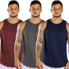 Kit 3 Camisetas Masculinas Regata Dry Passeio e Treino