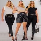 Kit 3 Camisetas T-shirt Feminina Plus Size Gola Redonda Moda