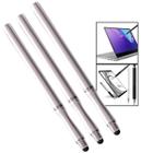 Kit 3 Canetas Touch Ponta Fina Stylus Android cor Prata