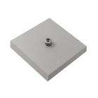 Kit/3 Canopla Lustre Pendente Quadrado Md-1005 12x12x2cm Cinza - Vivare