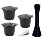 Kit 3 Cápsula + Tamper Nespresso Reutilizável Cafeteira Café - Designjean