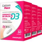 Kit 3 Carbonato de Cálcio com Vitamina D3 200UI 600mg 60 Cápsulas Maxinutri