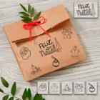 Kit 3 carimbos natal para personalizar bolsas caixas embalag