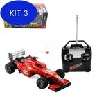 Kit 3 Carrinho Formula 1 Com Controle Remoto Carro Formula 1