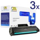 Kit 3 Cartuchos Toner 105A W1105A Compatíveis Chinamate Sem Chip 3000págs p/ Laser 107a 107w, Laser MFP 135a 135w 137fnw