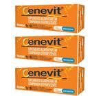 Kit 3 Cenevit Vitamina C 1g Suplemento Alimentar com 10 comprimidos Efervescentes