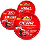 Kit 3 Ceras Pasta Automotiva Tradicional com Carnaúba 200g Proauto