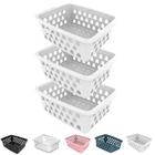 Kit 3 Cesto Organizador Multiuso Decorativo Pequeno p/ Gaveta Armário 16x13 cm - Uninjet