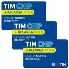 Kit 3 Chip Para Celular TIM Pré Pago com Recarga - GSM