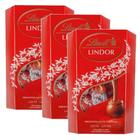 kit 3 Chocolate Ao Leite Cremoso Lindor Lindt Caixa 200G