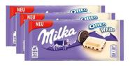 kit 3 Chocolate Branco Milka Oreo White 100g