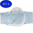 Kit 3 Cinta termica para colica do bebê buba baby azul