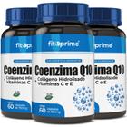 Kit 3 Coenzima Q10 Com Colágeno Hidrolisado Vitaminas C E 60 Cápsulas Fitoprime