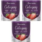 Kit 3 Colágeno Skin - Sanavita - Morango com Açaí - 300g