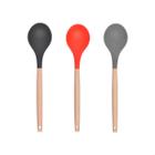 Kit 3 Colher de Arroz Silicone Cabo de Bambu de 32cm Cozinha - Ladiv Comercial