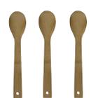 Kit 3 colheres bambu utensílios cozinha pratico basico chic