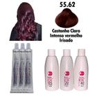 Kit 3 Coloração Cabelos Vermelhos 60g + Ox Juzy