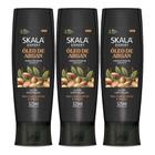 Kit 3 Condicionador Óleo de Argan Cabelo Seco Nutrição 325ml Skala